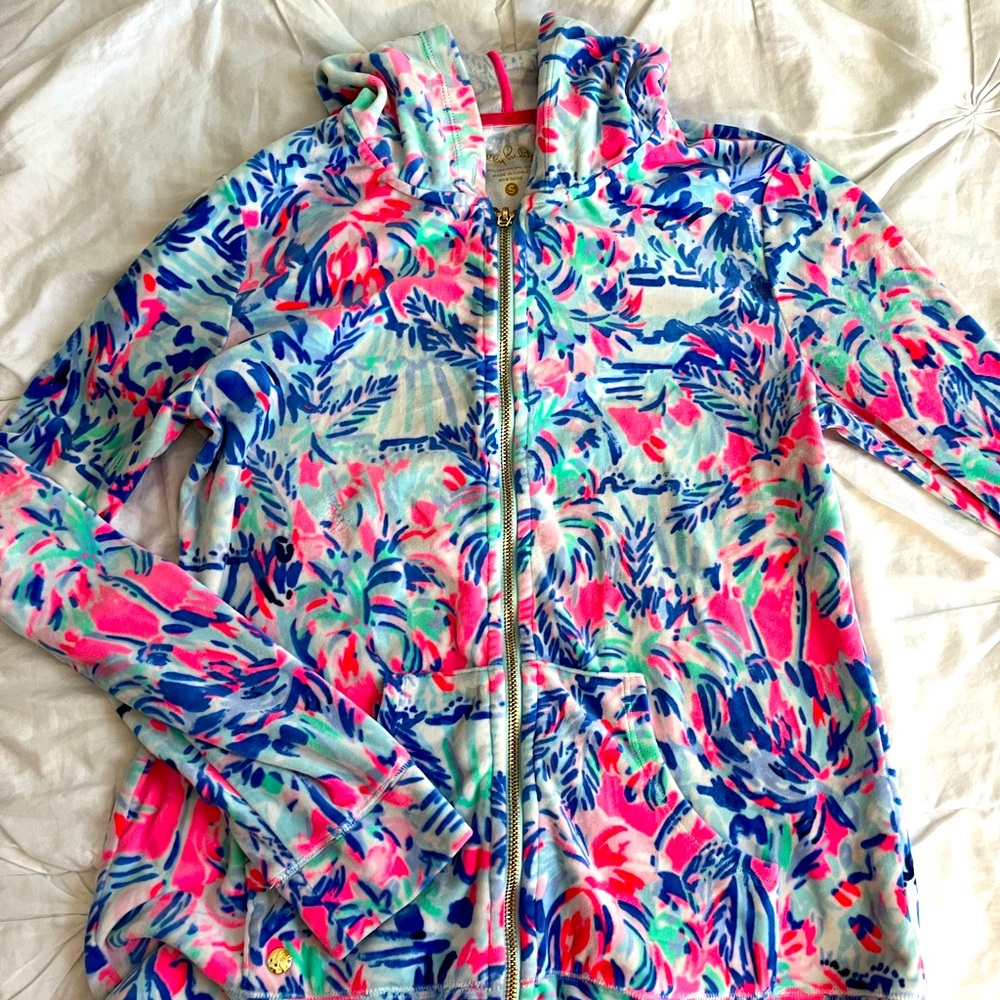 Lily Pulitzer floral zip up small